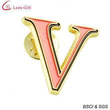 Custom Enamel V Letter Lapel Pin (LM1041)